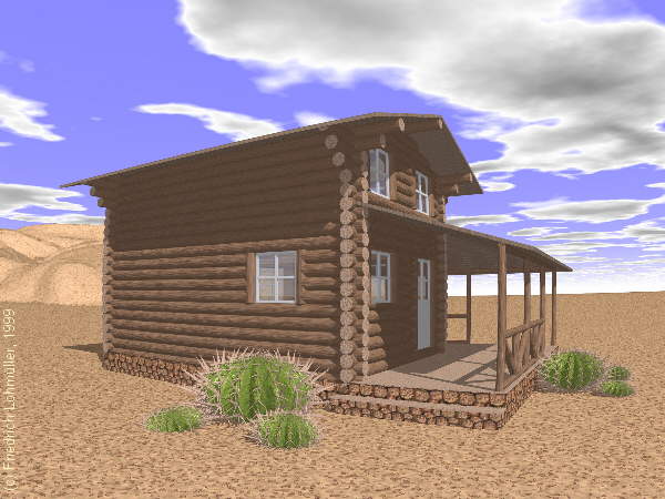 western style log cabin
