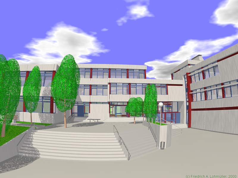 main entrance at the east side