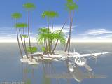 seaplane at tropical island