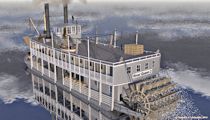 Sternwheeler Steamboat