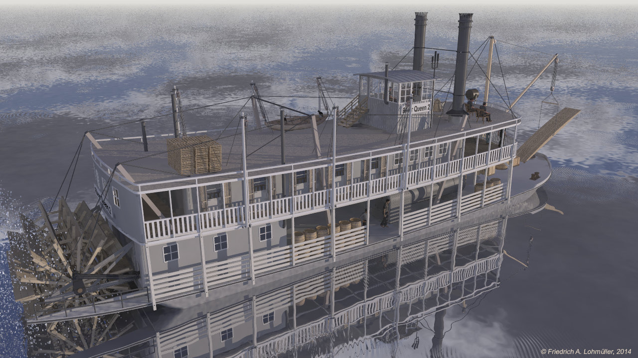 Sternwheeler Steamboat