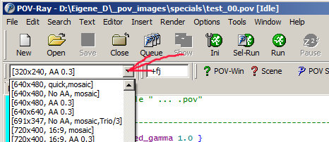 POV-Ray resolutions