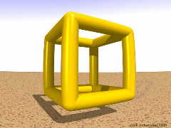 Wireframe Cube 600x450