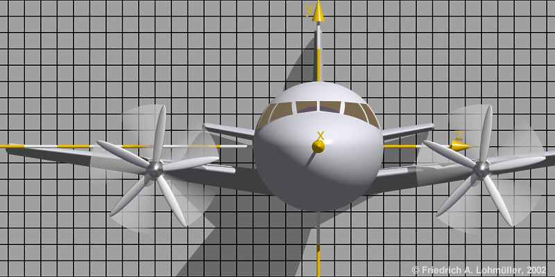 airplane with engines