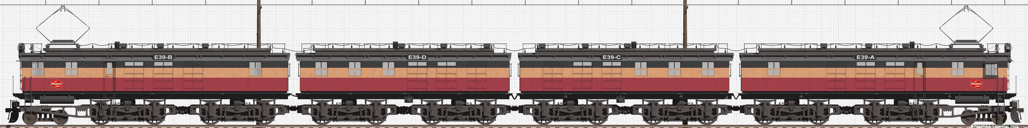 Electric Locomotive GE ALCO EF-5 MILW (4 units EF-1)