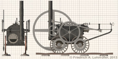 Trevithick's Locomotive 'Pen-y-Darren'